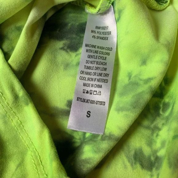 Vibe Sportswear Tank Top Women's Small Neon Yellow Black Athleisure - Picture 4 of 7